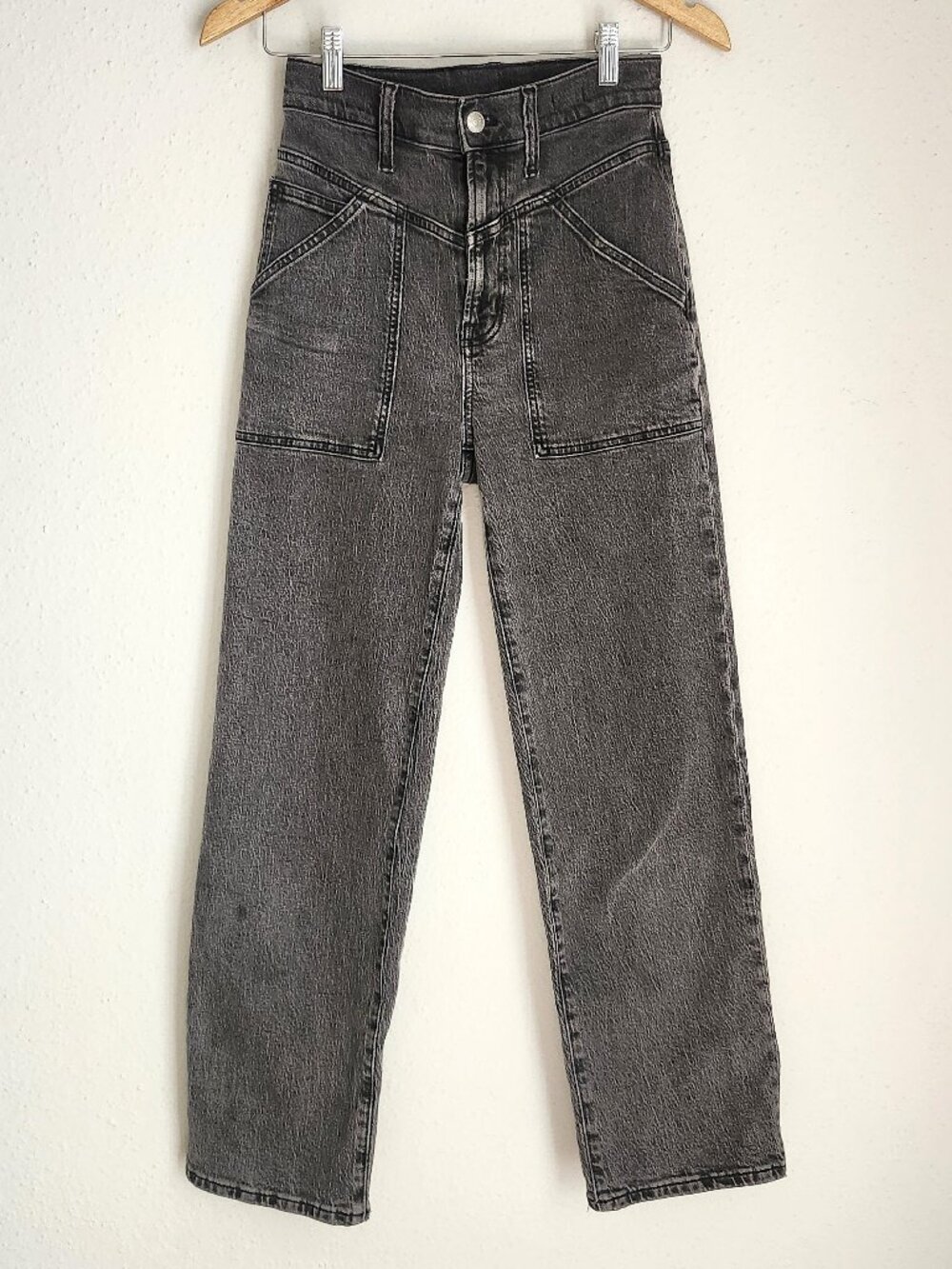 MADEWELL The Perfect Vintage Wide-Leg HR Jean Charcoal W26